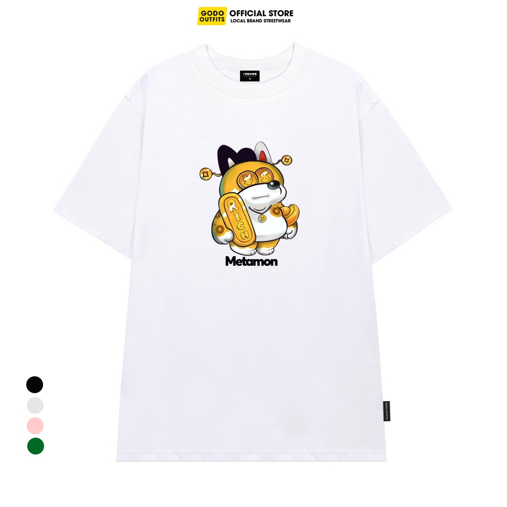 Áo thun Godo Outfits METAMON RICH, áo thun tay lỡ unisex localbrand RACA005