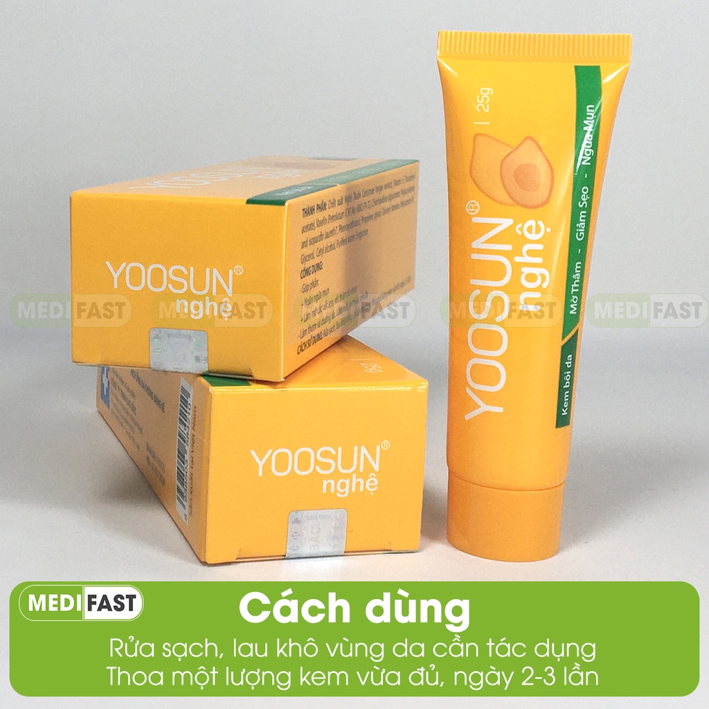 Yoosun Kem nghệ Tuýp 25g - ngăn ngừa mụn, ngăn ngừa thâm sẹo từ tinh chất nghệ