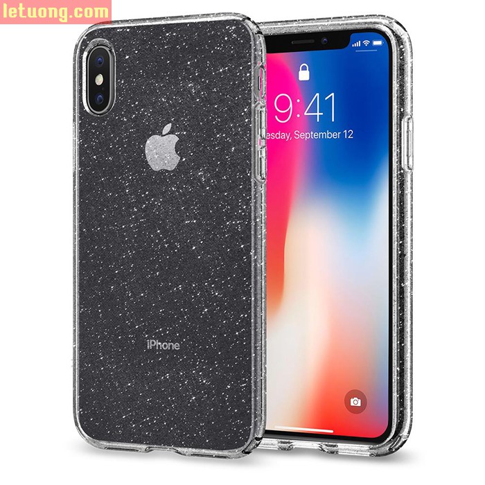 Ốp lưng iPhone X / iPhone Xs Spigen Liquid Crystal Glitter kim tuyến ( USA)