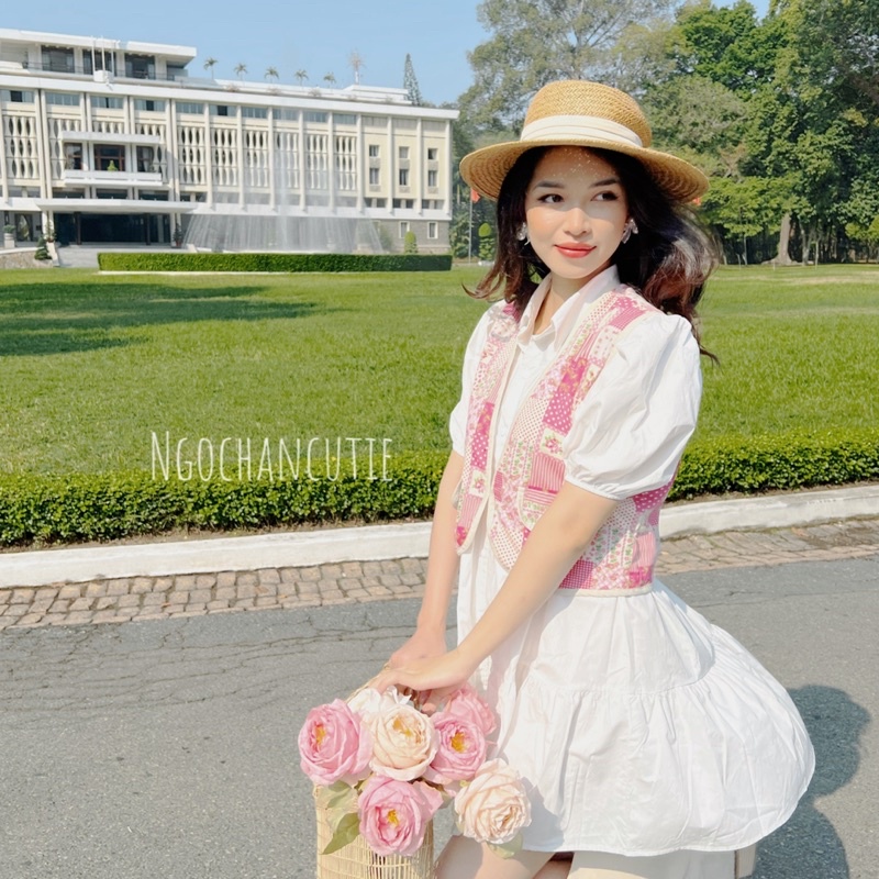 áo lupine gile hồng vintage cute lolita boho NGOCHANCUTIE (có sẵn) Mania Cutie