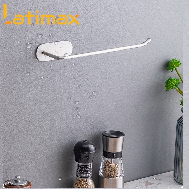 [Mã BMBAU50 giảm 7% đơn 99K] Giá Treo cuộn Giấy vệ sinh, treo khăn lau nhà bếp Dán Tường Inox 304 Latimax - Dài 26cm