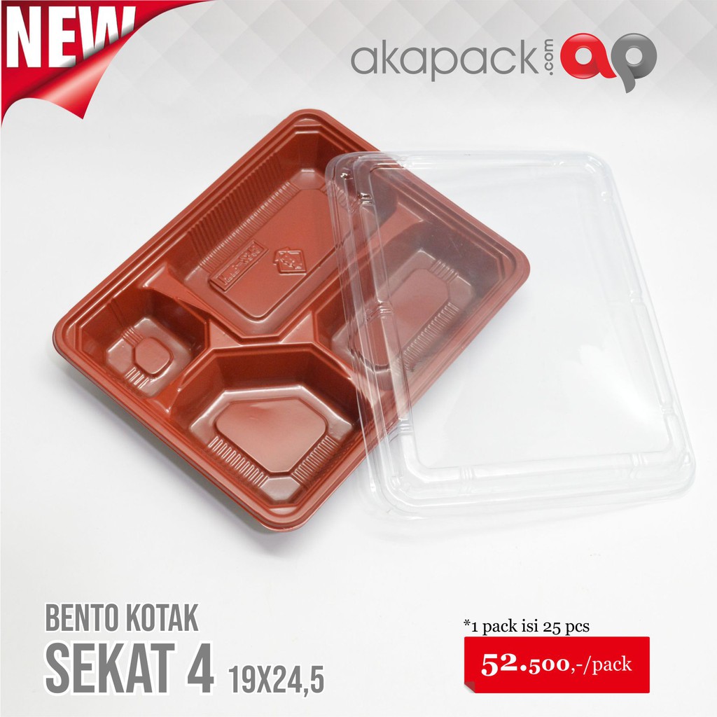 Set 50 Mô Hình Hộp Cơm Bento 4 Màu Đỏ Đen Phong Cách Nhật Bản