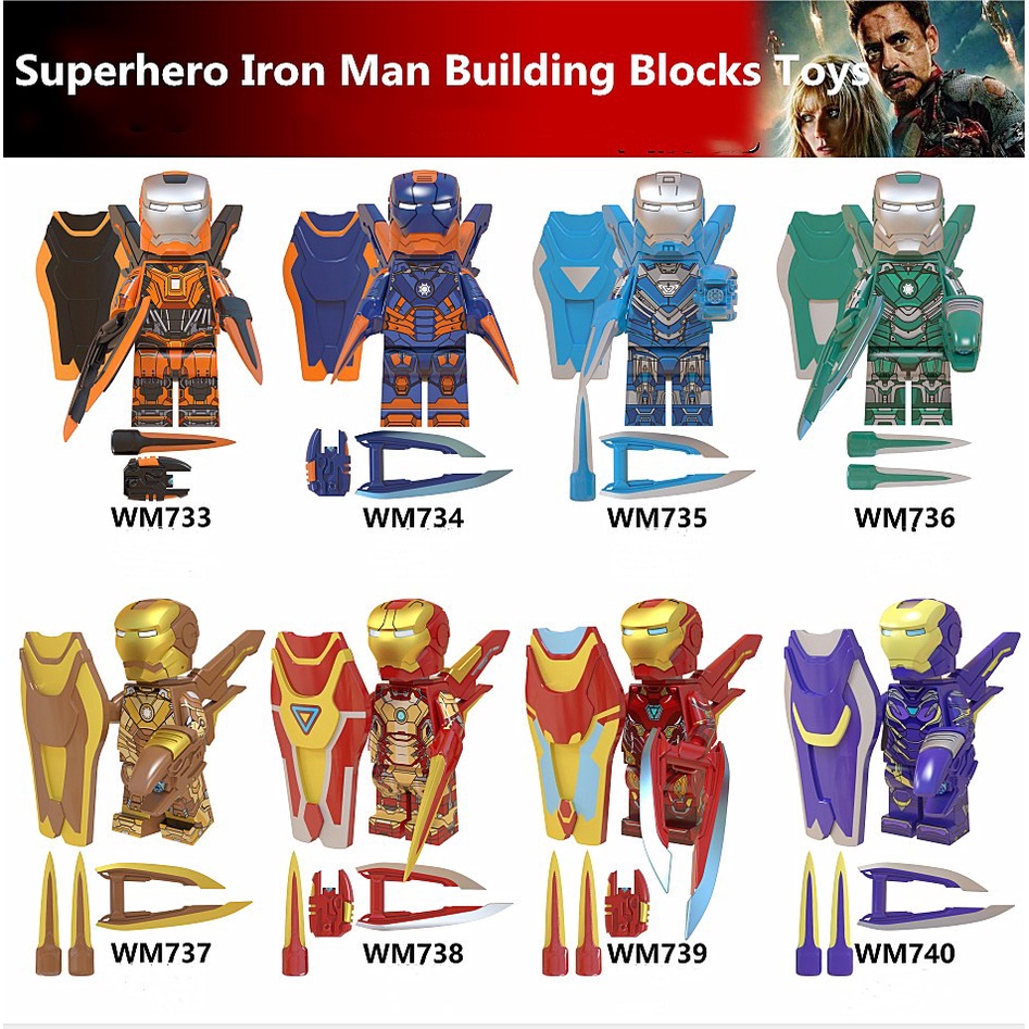 Mô Hình Lắp Ráp Lego Nhân Vật Siêu Anh Hùng Marvel Iron Man