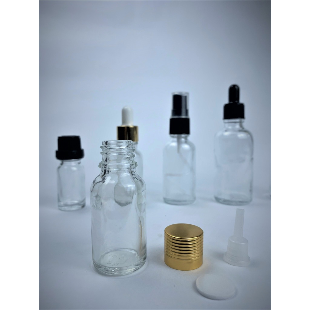 Lọ chiết mỹ phẩm thủy tinh trongcác nắp khác nhau 5ml/10ml/15ml/20ml/30ml/50ml/100ml [Giá sỉ/ lẻ]