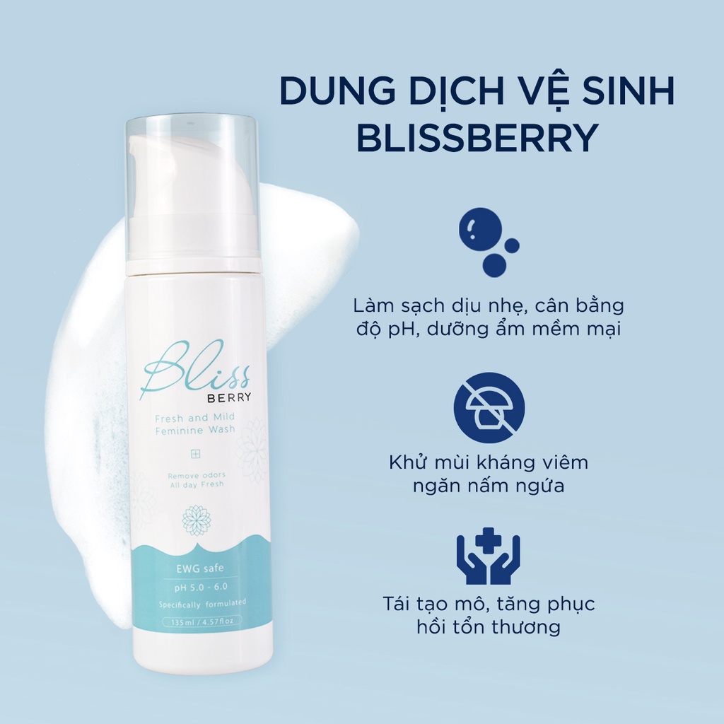 Dung dịch vệ sinh Blissberry Feminine 135ml