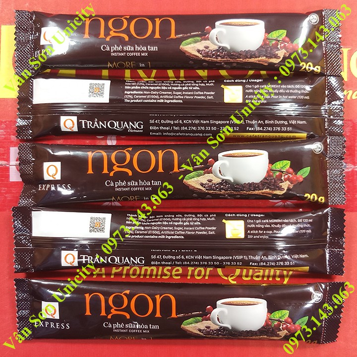 Combo 30 gói nhỏ Cà Phê Sữa - Đen Trần Quang - Phúc Sinh - Instant Coffee