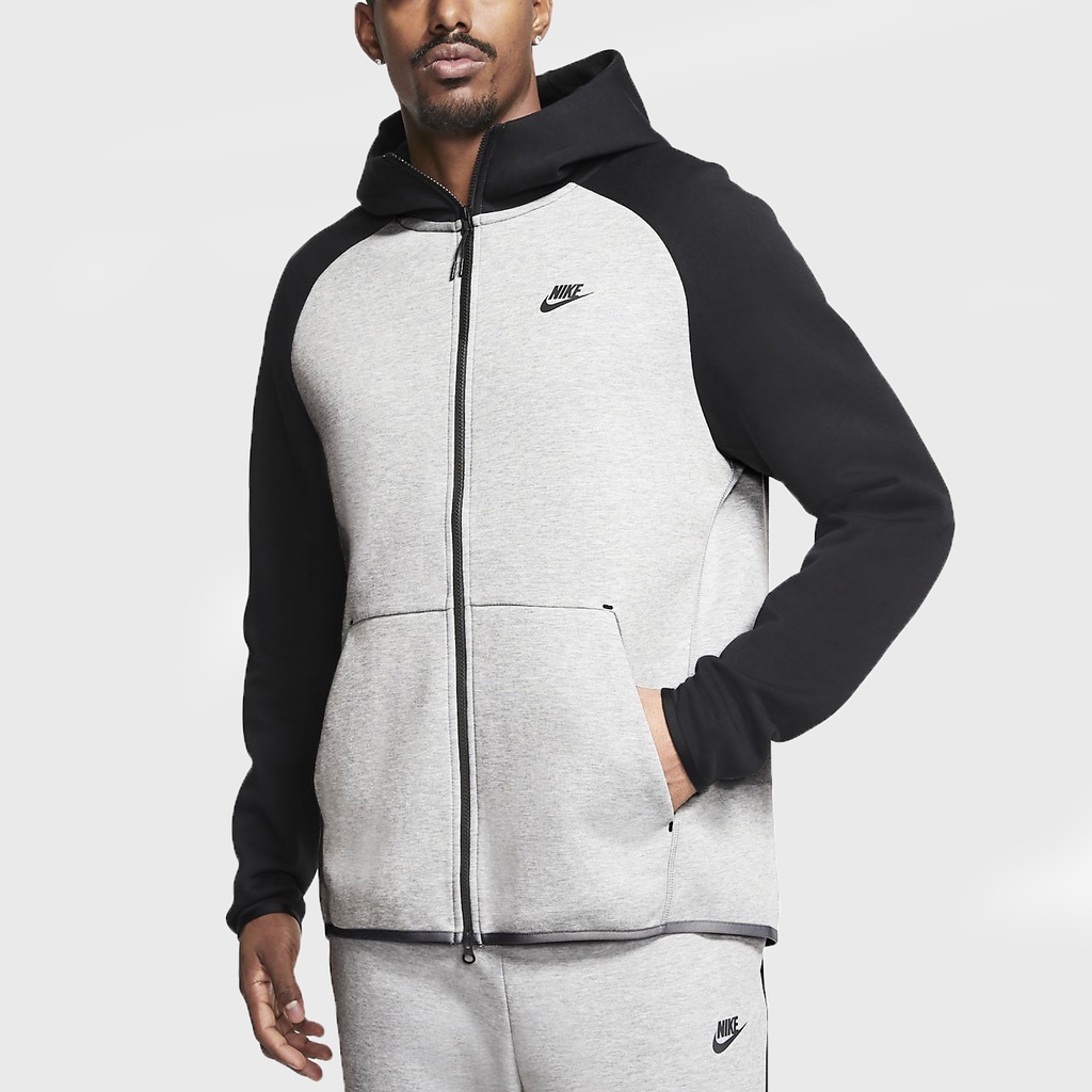 ÁO KHOÁC NIKE AW77 TECH FLEECE JACKET - BLACK / LIGHT GREY