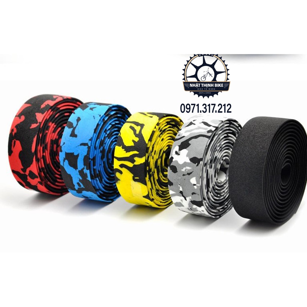 HOT Cuộn dây quấn ghi đông xe đạp thể thao tiện lợi + 2 nút đậy NHATTHINHBIKE