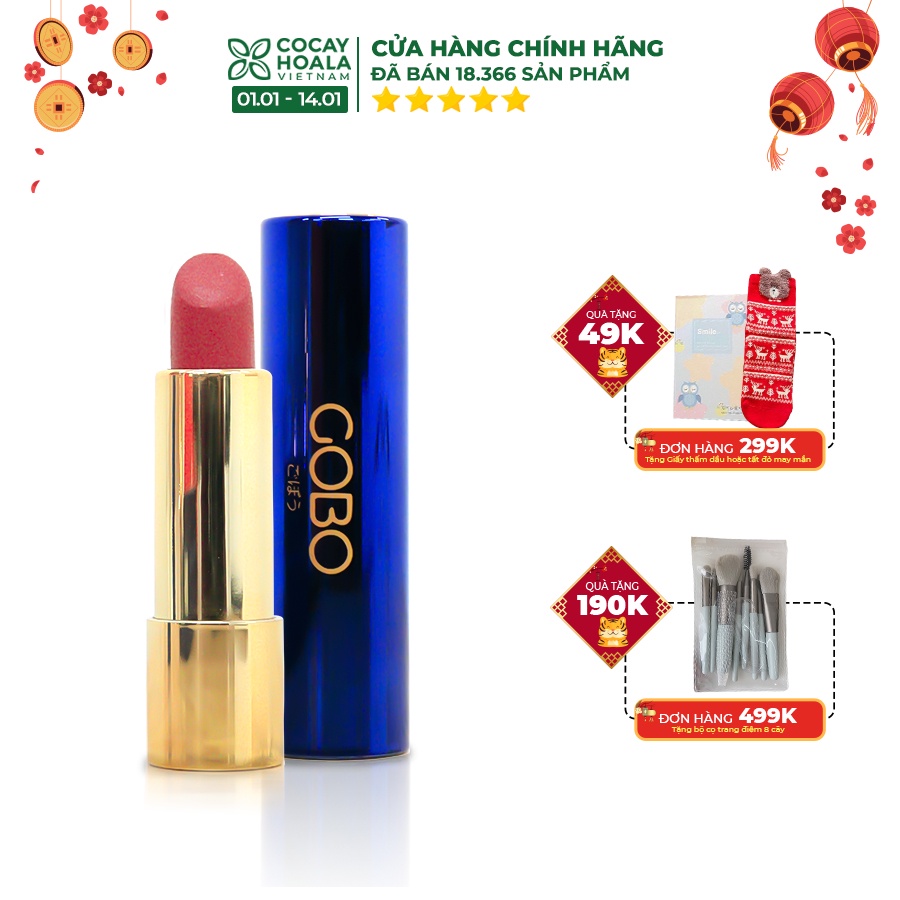 Son không chì Cocayhoala Gobo Nature matte 4.5g (Đỏ Cam)