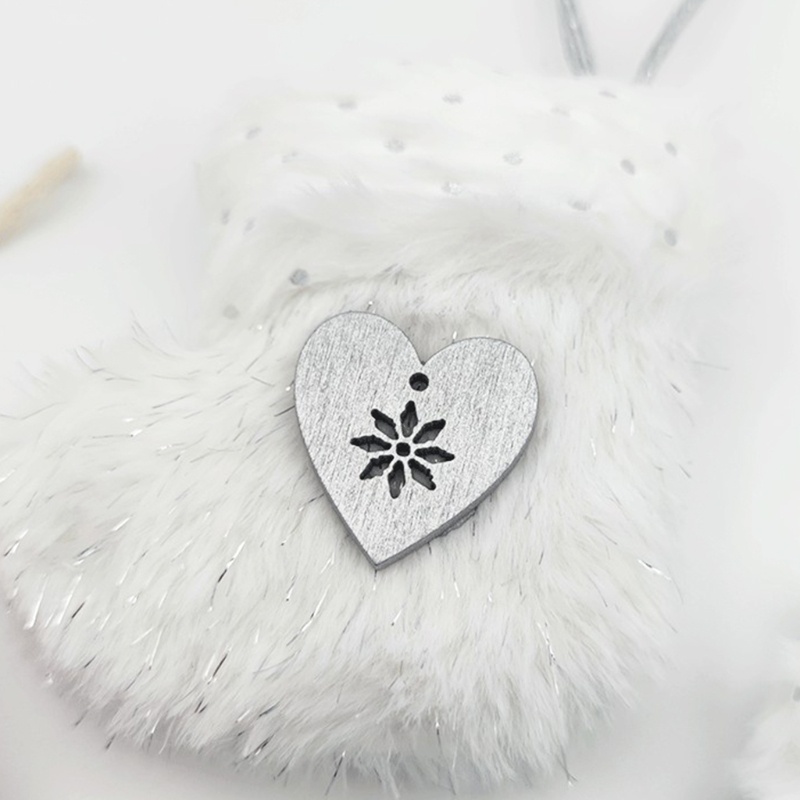 Set 3 Túi Bông Đựng Quà Hình Chiếc Vớ Giáng Sinh Dễ Thương