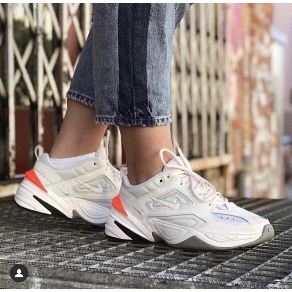 GIÀY NIKE M2K TEKNO MẦU TRẮNG GÓT ĐỎ