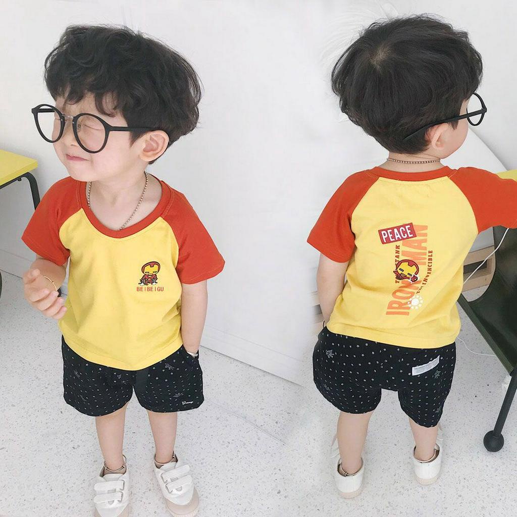 Áo Thun Ngắn Tay In Hình Phong Cách Hàn Quốc Cho Bé