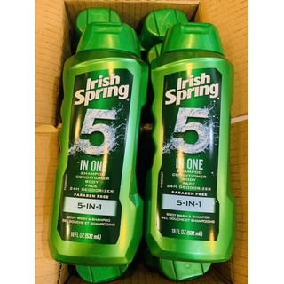 SỮA RỬA MẶT-TẮM-GỘI-XẢ NAM 5 TRONG 1 IRISH SPRING 532ML