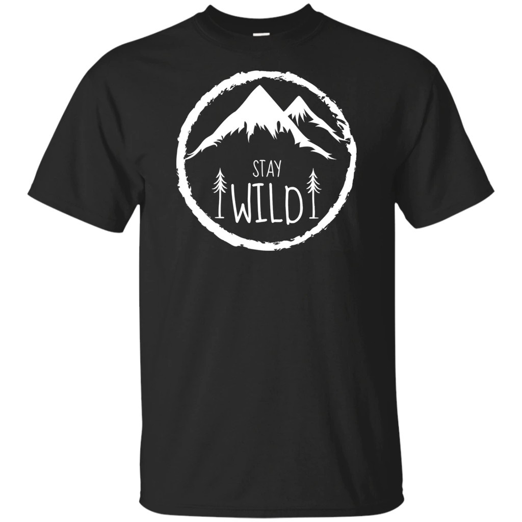 ready stock whole year tees Stay Wild Mountain Gorgeous Forest Hiking plus size men tshirt Adventure Camping Father's Day Gift