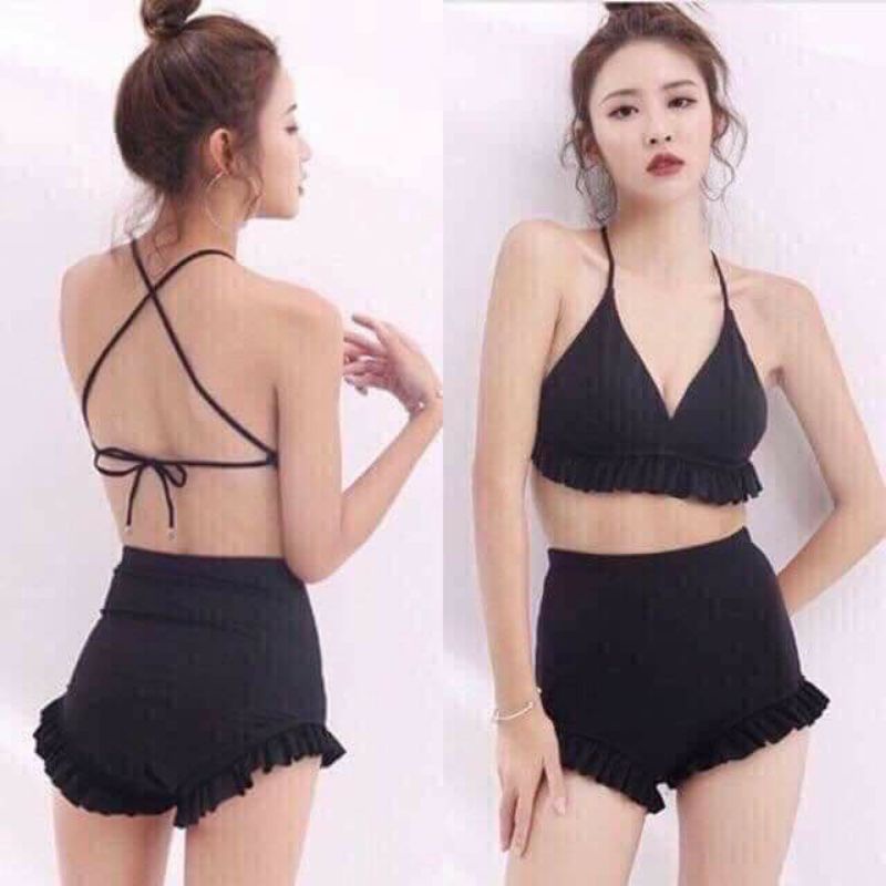 Bikini đồ bơi đi biển 2 mảnh bèo nhún( hàng có sẵn)