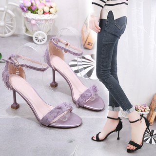🌺giày cao gót tua rua hở mũi a143 / giày cao gót hở mũi / giày cao gót xinh hàn quốc