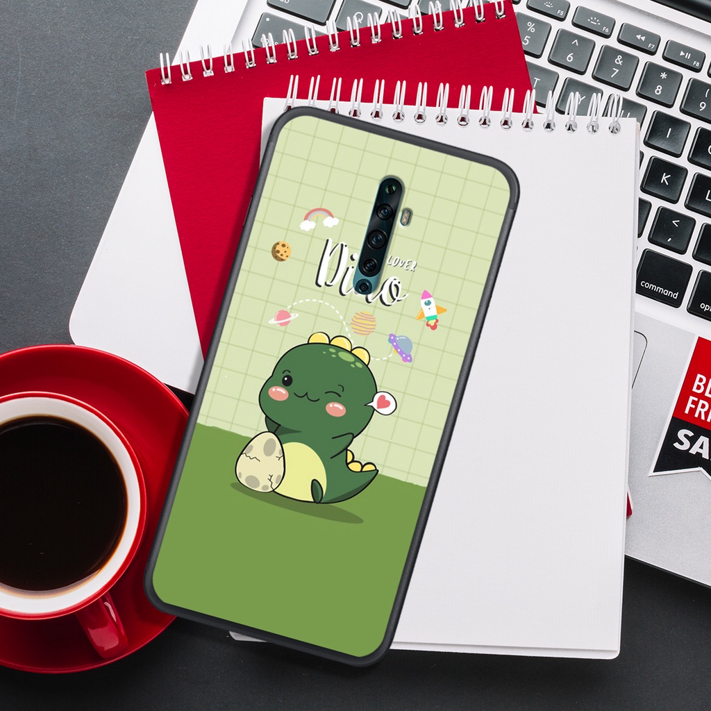 [HOT]ỐP OPPO REALME X- K3 - RENO - RENO 2 - RENO 2F  , IN HÌNH KHỦNG LONG CHIBI SIÊU DỄ THƯƠNG.