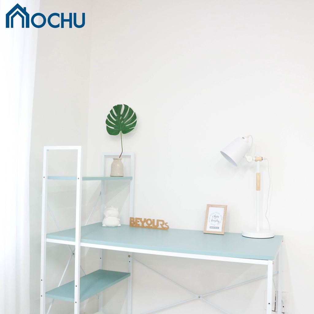 Bàn Làm Việc Thông Minh OCHU B-Neuly Table Phối Kệ Sách Khung Sắt Sơn Tĩnh Điện Chịu Lực Cao Lắp Ráp Deco Phòng Làm Việc