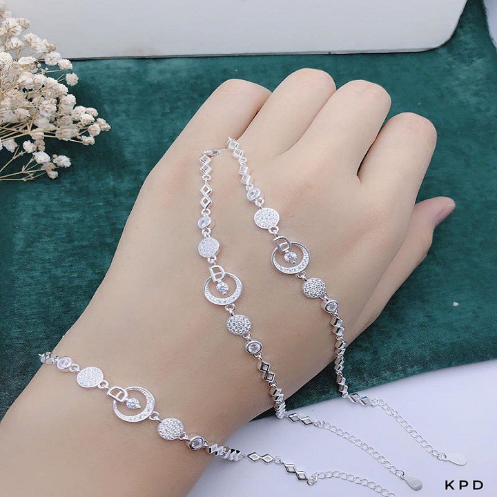 Lắc tay bạc nữ hà nội ❤️FREESHIP❤️ Lắc tay bạc ý mặt tròn
