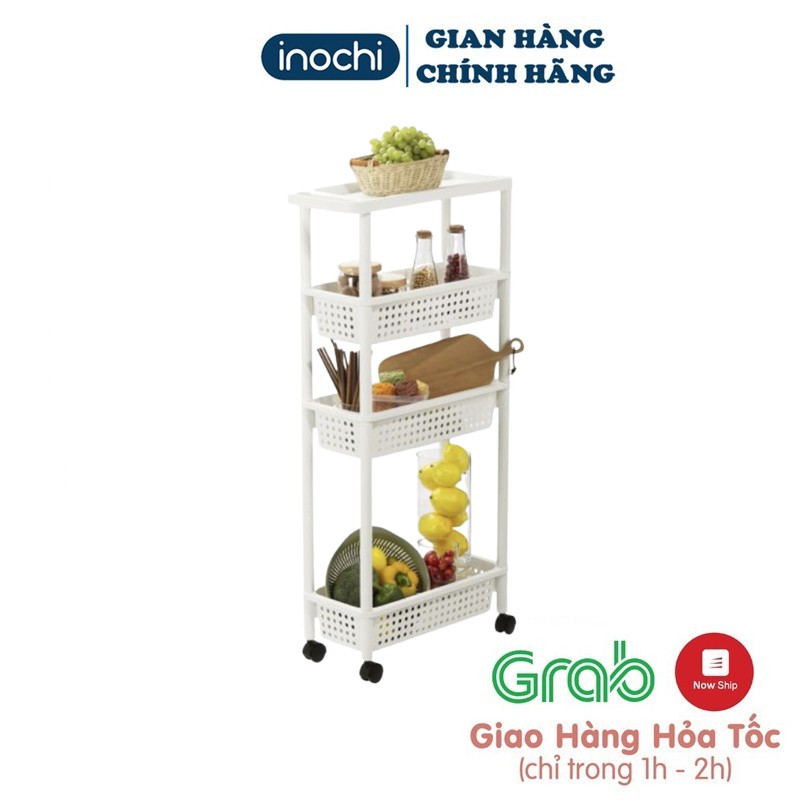 Kệ 4 Tầng Di Động INOCHI Phù Hợp Cho Không Gian Bếp Và Phòng Tắm