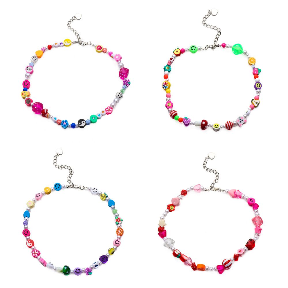 Vòng cổ choker đính hạt ngọc trai nhiều màu sắc độc đáo phong cách Bohemian thời trang cho nữ