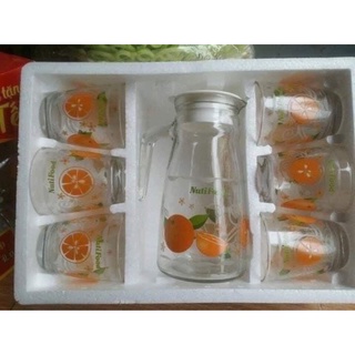 Bộ bình ly thuỷ tinh 6 ly hkm nutifood
