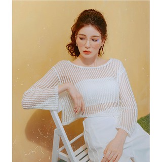 Áo đan lưới xuyên thấu dáng rộng nữ Air Space 2010121032
