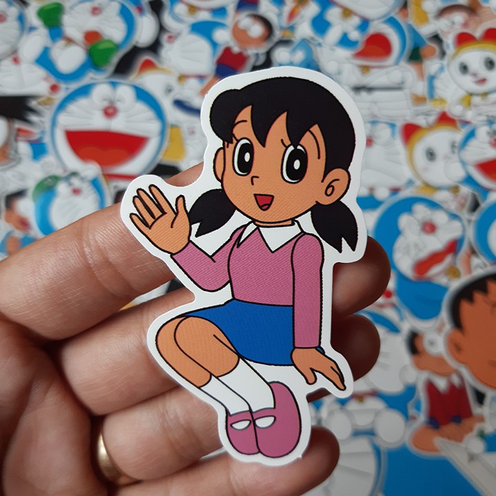 Bộ Sticker dán cao cấp chủ đề DORAEMON VÀ NHỮNG NGƯỜI BẠN - Dùng dán Xe, dán mũ bảo hiểm, dán Laptop...