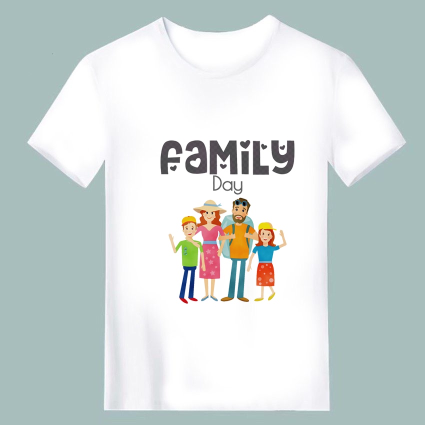 áo thun gia đình đủ size family day coton co giản thoải mái