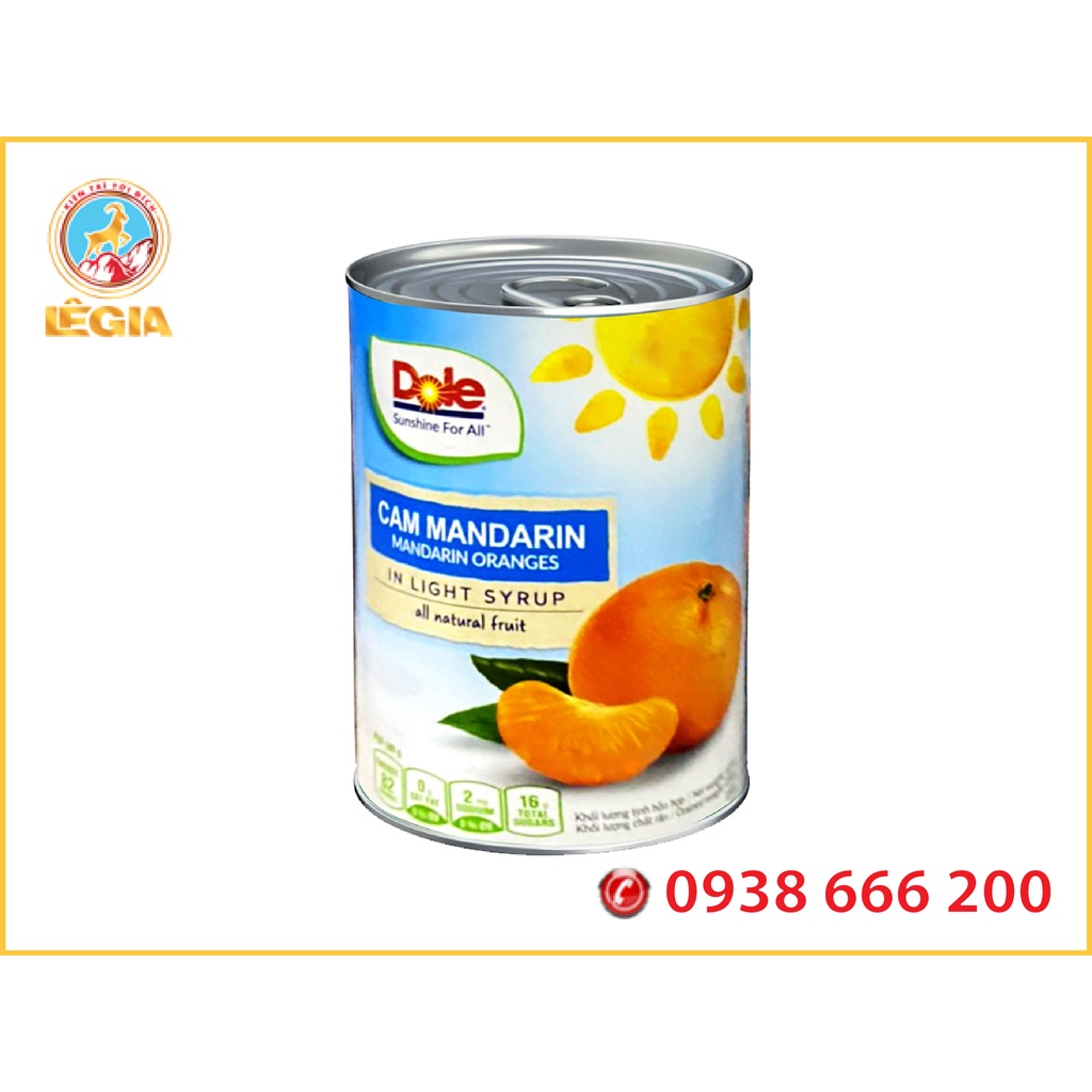 Cam Ngâm DOLE Đóng Lon 425G