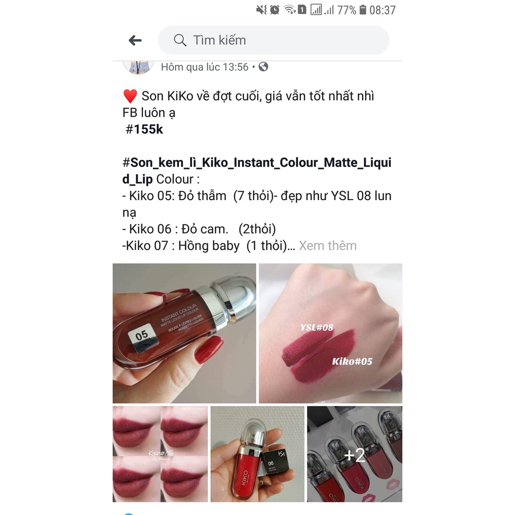 son MAC nhiều loại