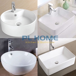 Lavabo chậu rửa mặt đặt bàn men nano cao cấp, tặng xiphông xả