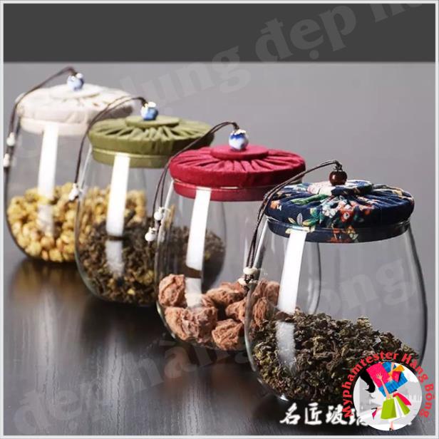 (HÀNG ĐẸP) Hũ chè nắp vải 600g