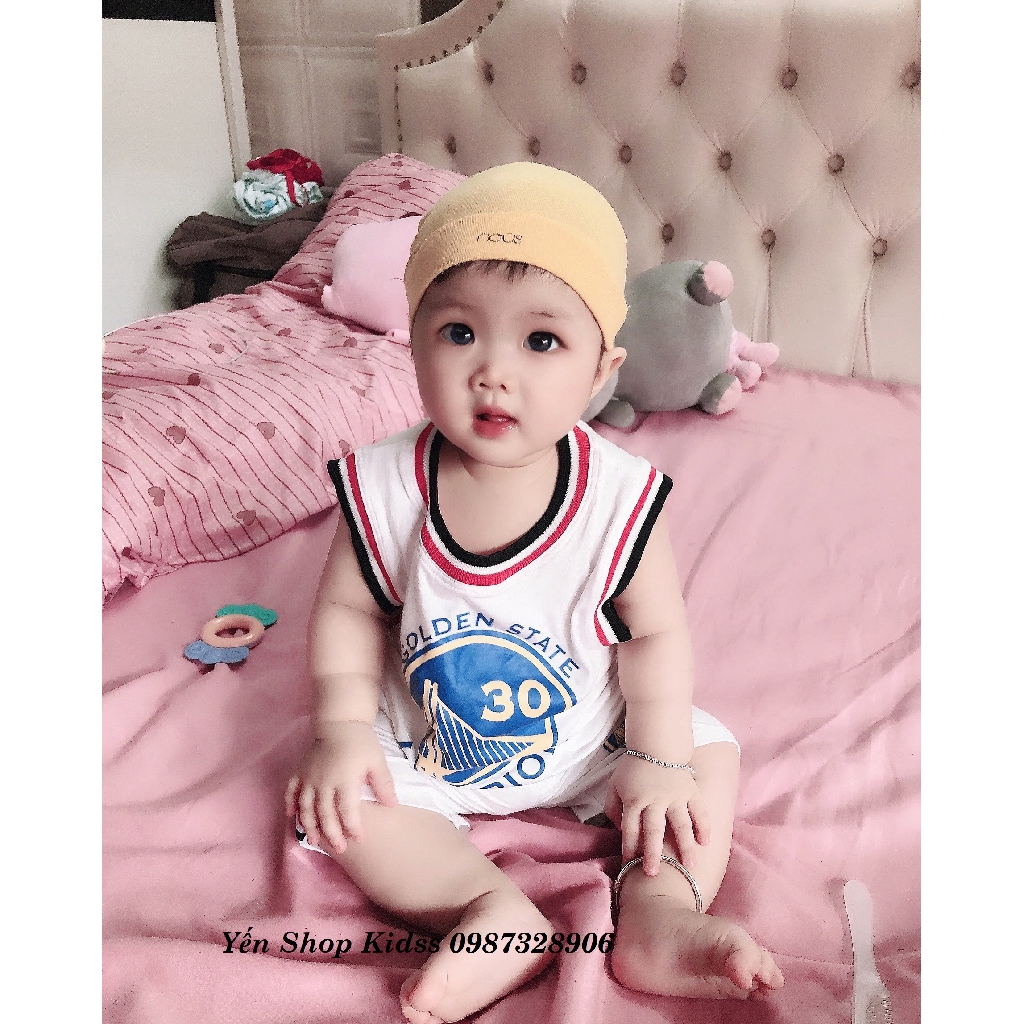 [FREESHIP-CHỌN MẪU] Bộ Ba Lỗ Cộc Tay Bóng Rổ Đáng Yêu Chất Thun Lạnh Cho Bé Trai (6-19kg) hãng Minky Mom mã YS003