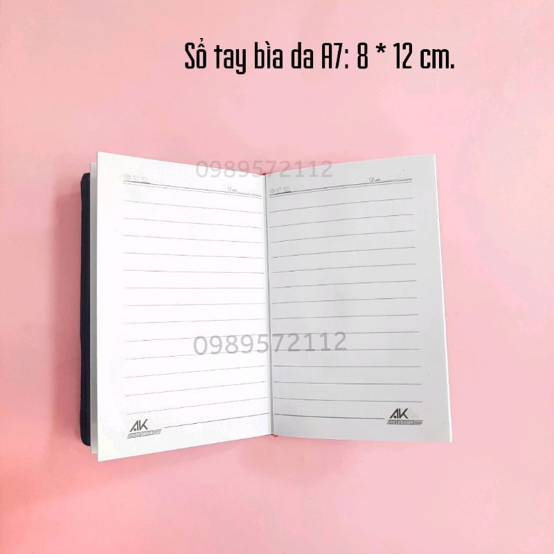 Sổ tay bìa da diary khổ A7