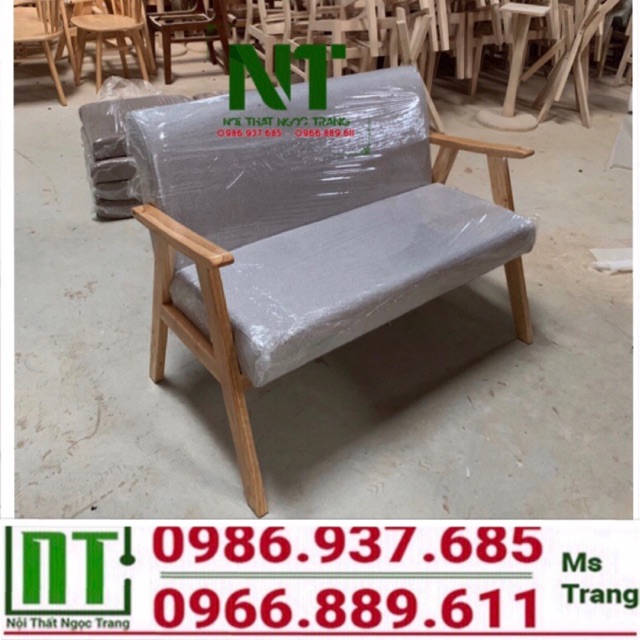 Sofa băng tay gỗ thanh lý