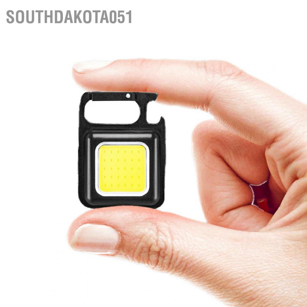 Hàng Sẵn Đèn Led COB Khẩn Cấp Đa Năng Có Thể Sạc Lại Kèm Móc Khóa Nhỏ Gọn Tiện Dụng cho làm việc cắm trại【Southdakota051】