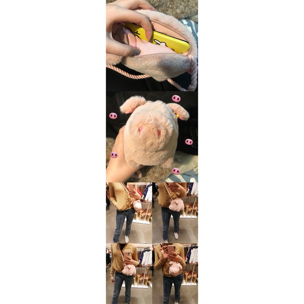 Túi đeo chéo ZARA hình con heo dễ thương