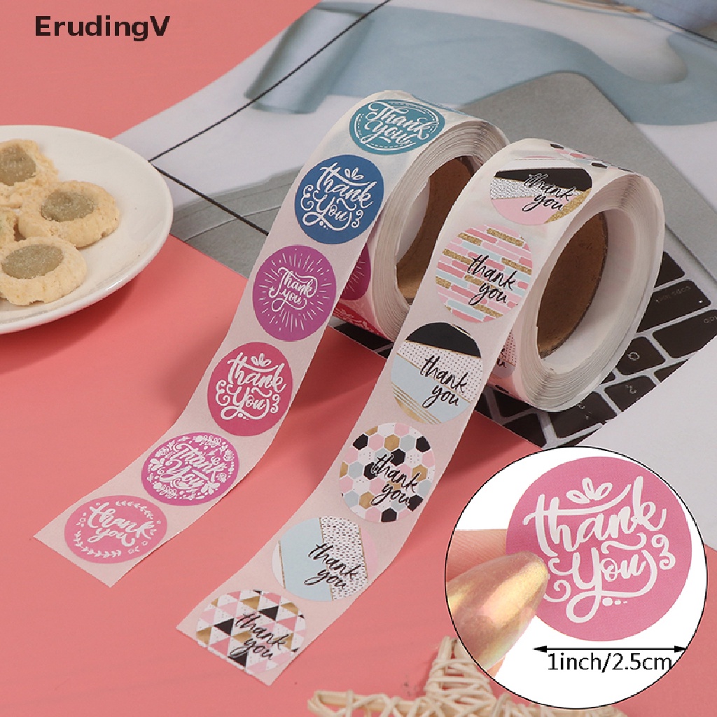 Cuộn 500 sticker thank you Dán Trang Trí Sổ Tay