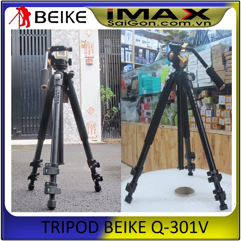 [Mã 155ELSALE giảm 7% đơn 300K] CHÂN MÁY ẢNH TRIPOD BEIKE Q-301V- CÓ TAY QUAY