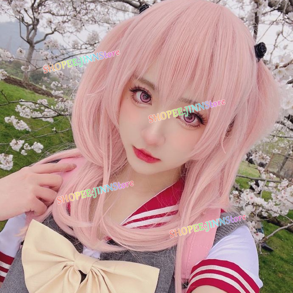 Bộ đồng phục váy ngắn màu hồng/ Tóc giả hóa trang hoạt hình My Dress-Up Darling JK Sajuna Inui