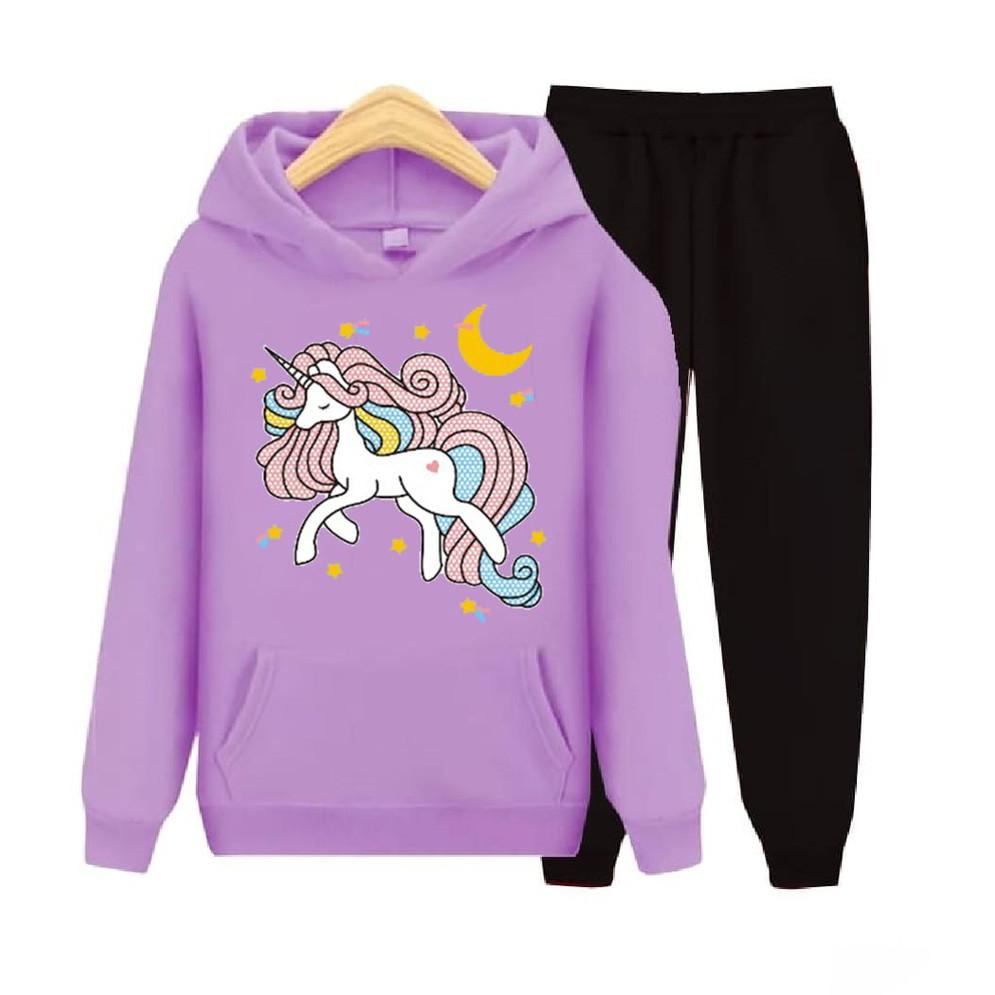 Ymf - Bộ Quần Áo Sweater Hoodie Ngựa Pony | Thanh Thiếu Niên (Bộ Áo Hoodie Ngựa)® (Code 8304)
