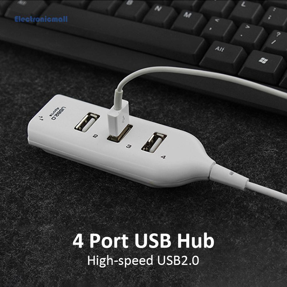 Đầu USB Hub tốc độ cao 5Mbps có 4 cổng USB 2.0 tiện dụng cho máy tính