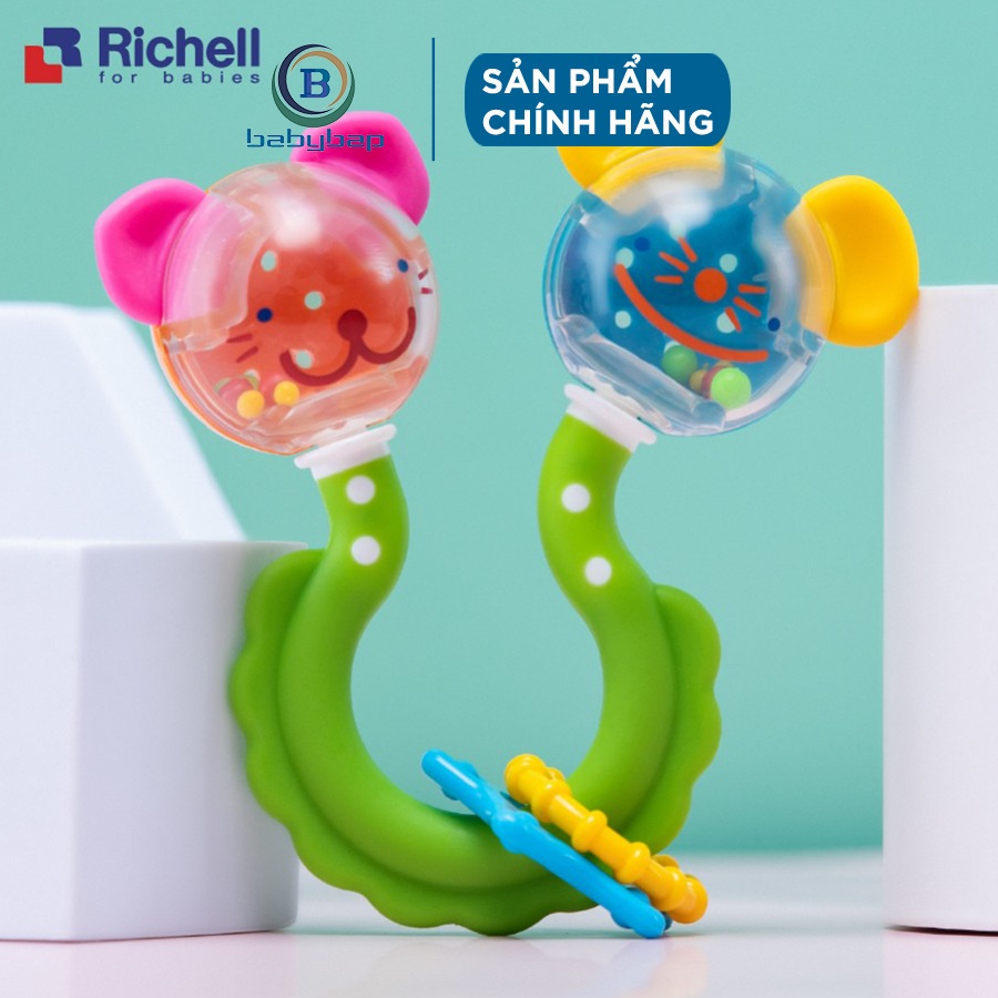 Gặm Nướu Xúc Xắc Richell (Mèo Và Chuột) Phù Hợp Cho Bé Trên 5 Tháng