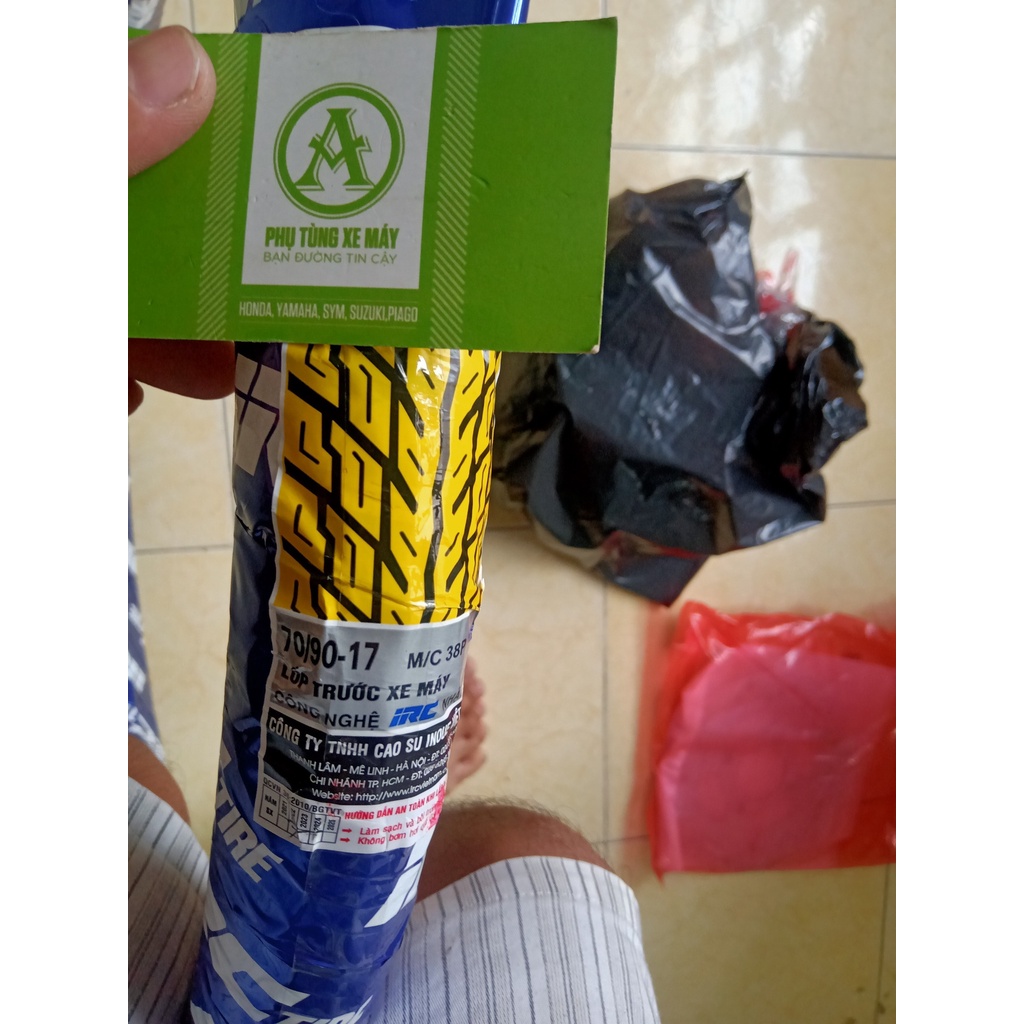 Vỏ Xe SIRIUS chính hãng IRC trước 70/90-17 TT