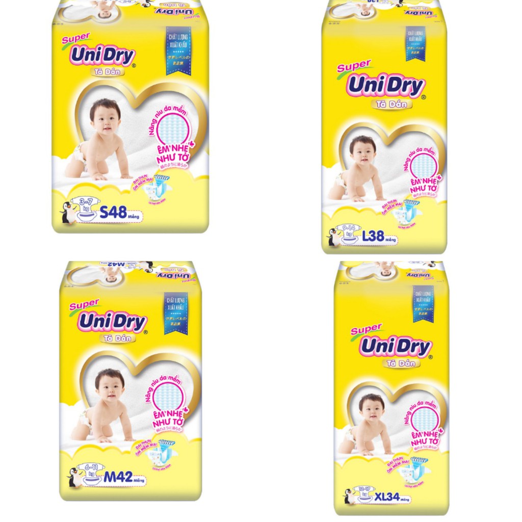Tã dán UniDry S48/ M42/ L38/ XL34