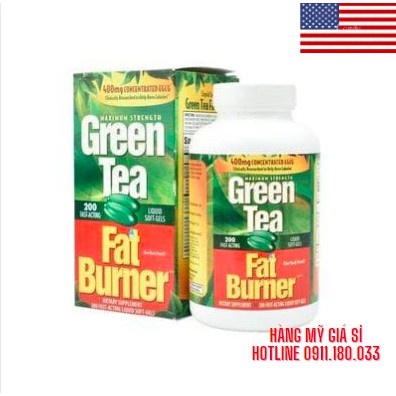 Viên Uống Giảm Cân Trà Xanh Green Tea Fat Burner 200v – Mỹ 08/22