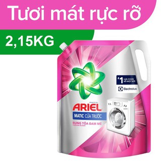 Nước Giặt Ariel Cửa Trước Bung Tỏa Đam Mê Dạng Túi 2.15kg