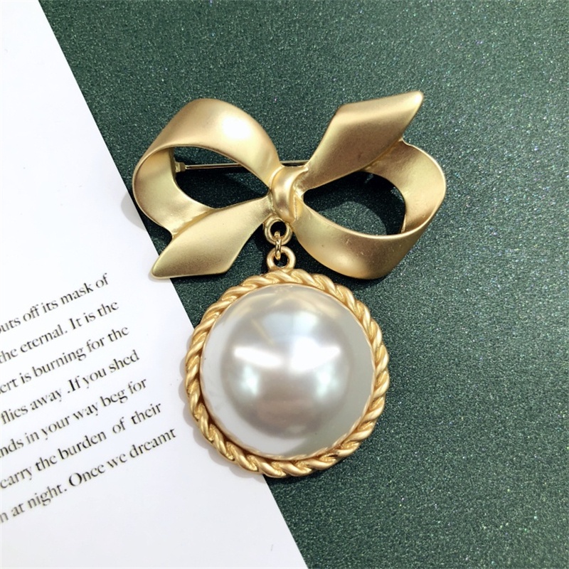 Ghim Cài Áo Đính Ngọc Trai Kiểu Vintage Thời Trang Cho Nữ