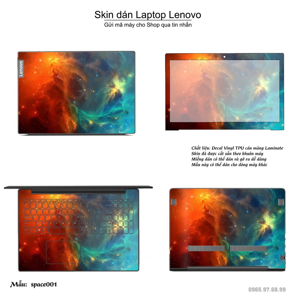 Skin dán Laptop Lenovo in hình không gian (inbox mã máy cho Shop)